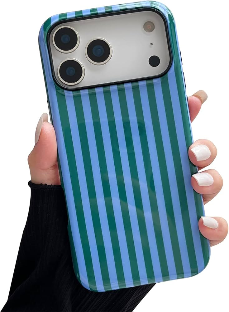 Compatible with iPhone 17 Pro Case, Cute Fashion Aesthetic Striped Phone Case for Women, Shockpro... | Amazon (US)