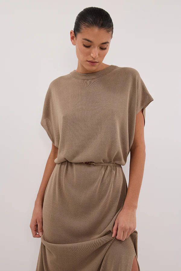 JACKI SAGE SLEEVELESS KNIT MAXI DRESS | DISSH