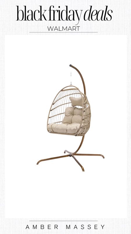 Walmart Black Friday Deals | adorable hanging rattan chair that would be great for the patio or even indoor use.

#LTKhome #LTKsalealert