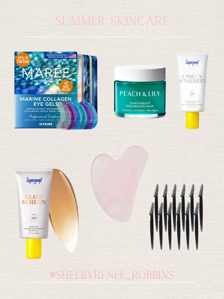 Summer skincare, fresh face, summer skincare essentials, eye masks, glow sunscreen, dermaplane tools

#LTKTravel #LTKBeauty #LTKFindsUnder50