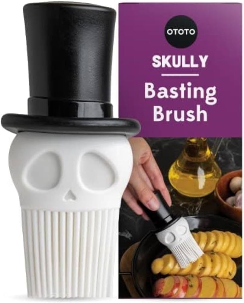 Skully Basting Brush by OTOTO - Silicone Pastry Brush, Kitchen Brush, Spooky Gifts, Skull Kitchen... | Amazon (US)