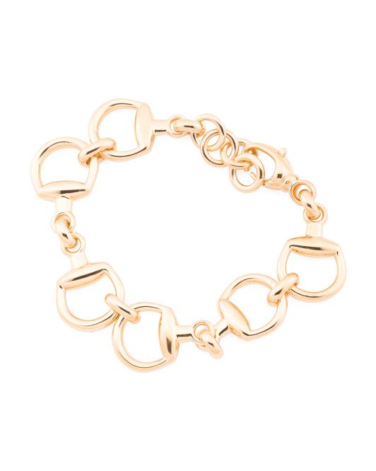 Made In Italy 14k Gold Horsebit Chain Bracelet | TJ Maxx