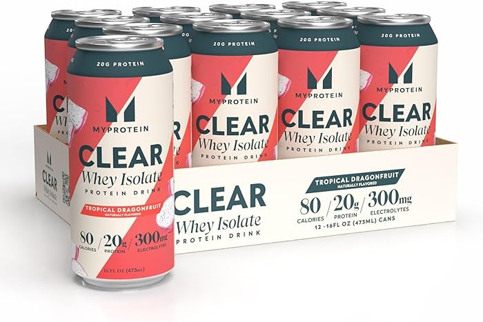 Myprotein Clear Whey Isolate Ready-to-Drink Protein, Tropical Dragonfruit, 16 Fl Oz, Pack of 12, ... | Amazon (US)