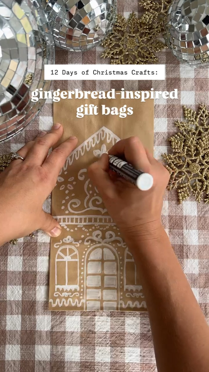 SAVE TO YOUR CHRISTMAS CRAFTS FOLDER!

Looking for a thoughtful + creative gift box idea? Grab some brown paper lunch bags and a chalk marker—it's that simple!

Here's the process:

1. Sketch your designs right onto the bag (if you're stuck — Google some inspiration).
2. Punch two holes about 3 inches apart at the top of the bag and string some ribbon to tie into a pretty bow! 

#LTKParties #LTKSeasonal #LTKHoliday