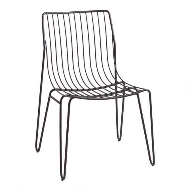 Metal Hairpin Amara Outdoor Stacking Chairs Set of 2 | World Market