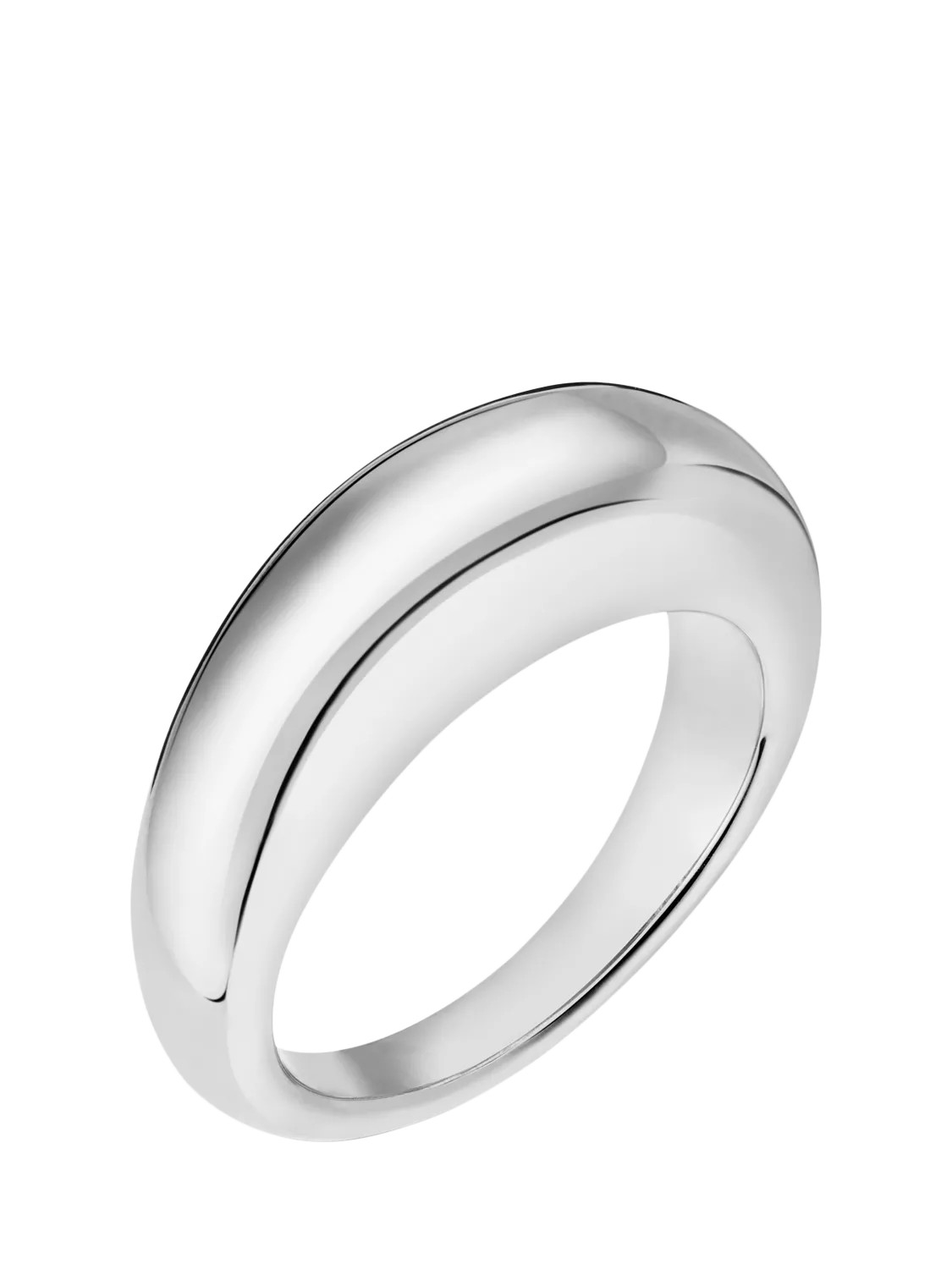Orelia Tapered Domed Ring, Silver | John Lewis (UK)