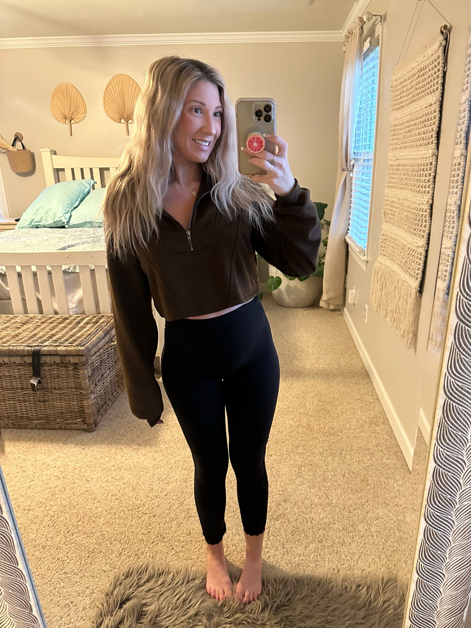 Cropped quarter zip sweater from Amazon $32 and prime. Comes in different colors. Wearing a small. Super comfortable and cozy for the winter months!

#LTKbump #LTKfit #LTKGiftGuide