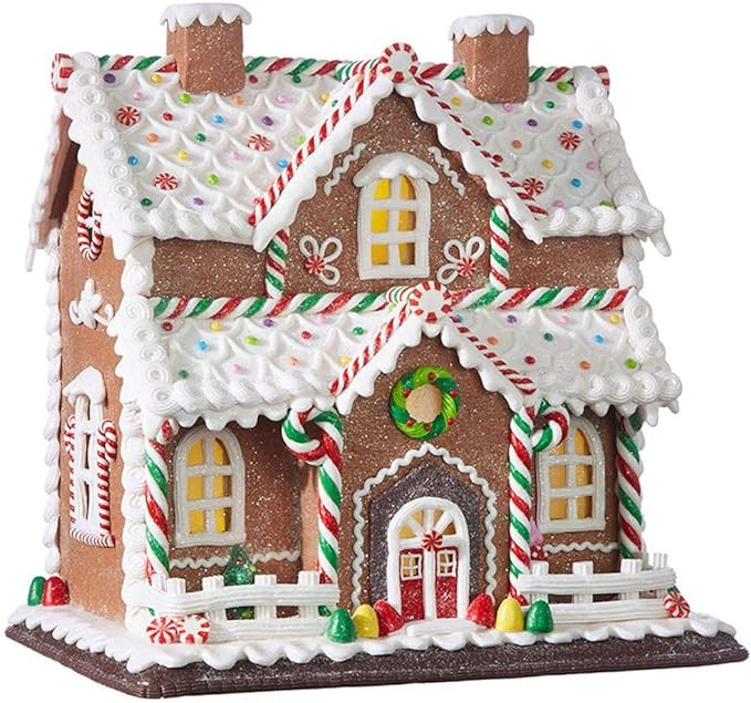 Brand: Raz Imports Kringle Candy Co. 12.25" Gingerbread Lighted House | Amazon (US)