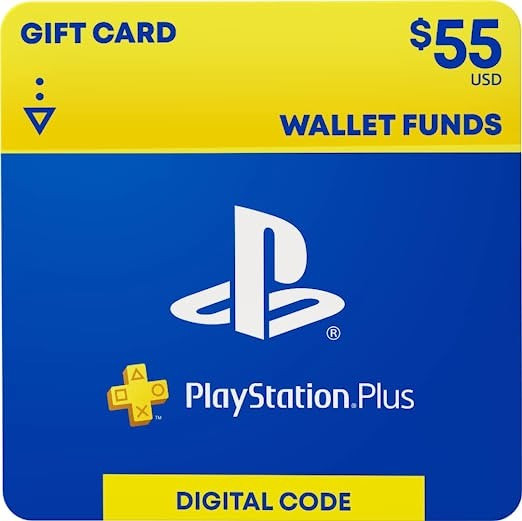 $55 PlayStation Plus – Wallet Funds [Digital Code] | Amazon (US)