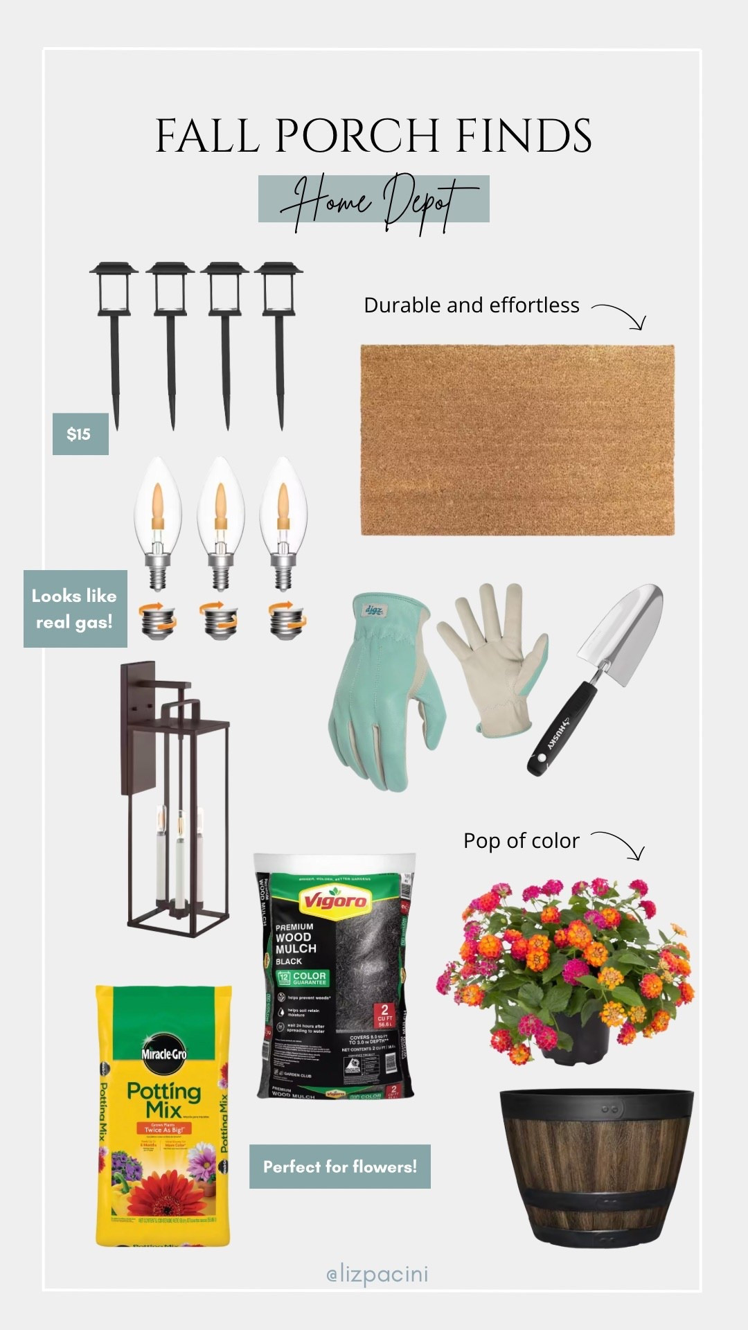 Fall Front Porch Finds from Home Depot 🍁🍂  Get your space ready for fall with #TheHomeDepot 's Labor Day Event (8/21 - 9/3) #TheHomeDepotPartner @homedepot

#LTKSeasonal #LTKHome #LTKFindsUnder100