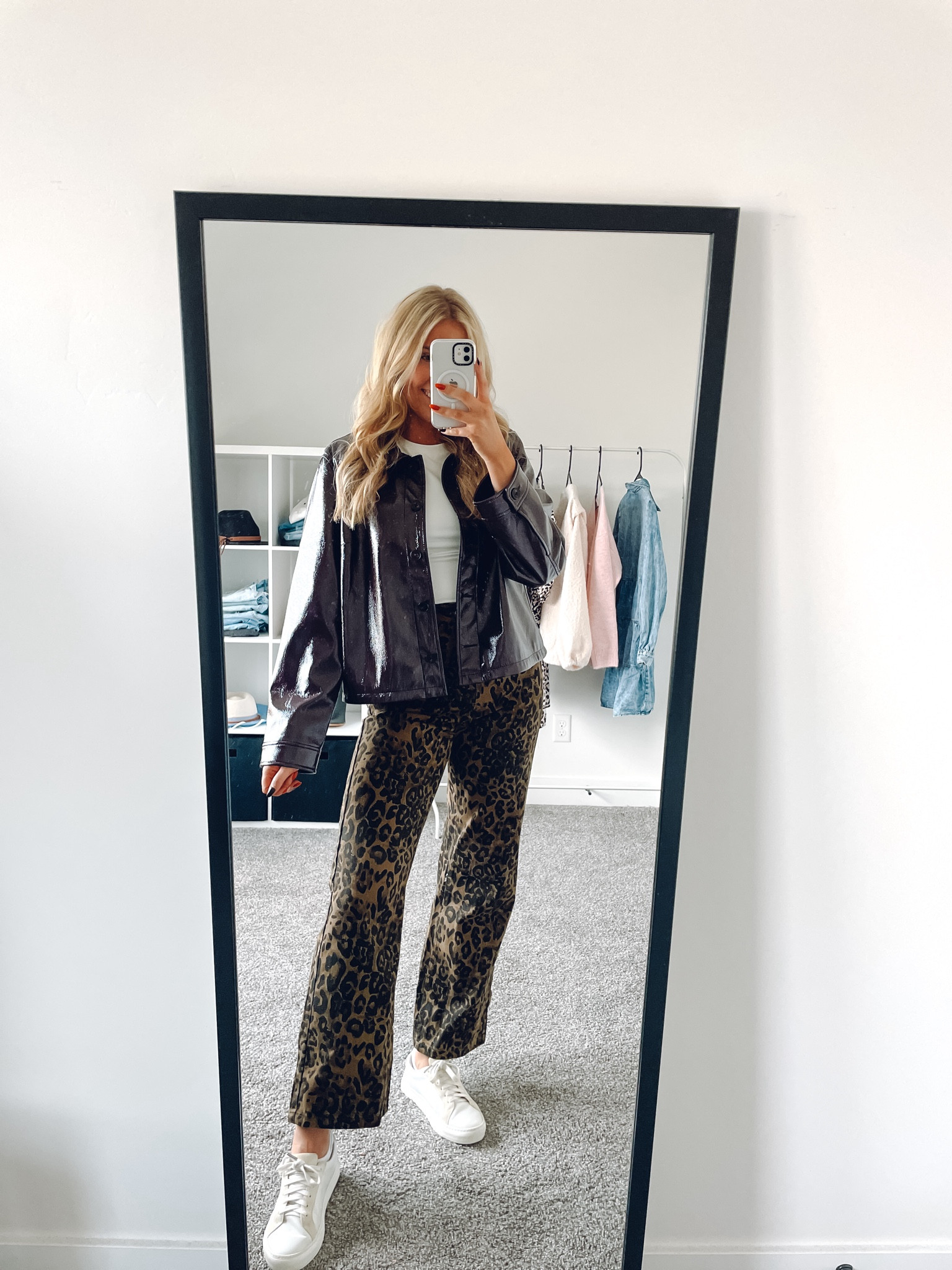 teacher outfit idea!
my jacket came in my teacher style box but I linked similar! 
leopard pants: wearing size small— they’re way less oversized then the picture shows!!
Sneakers: size up half— podiatrist designed 
White short sleeve top: true to size

| teacher outfits | fall outfits | teacher fashion 
 

#LTKFindsUnder100 #LTKSeasonal #LTKWorkwear