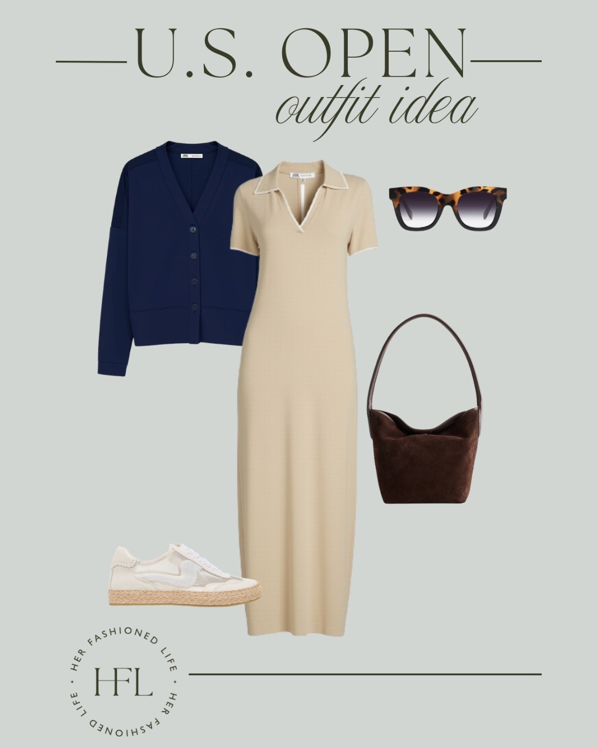 A polished polo dress and cardigan combo for the U.S. Open, all linked below.
#usopen #tennisstyle #outfitidea #ltkstyle

#LTKootd #LTKOver40 #LTKgrwm