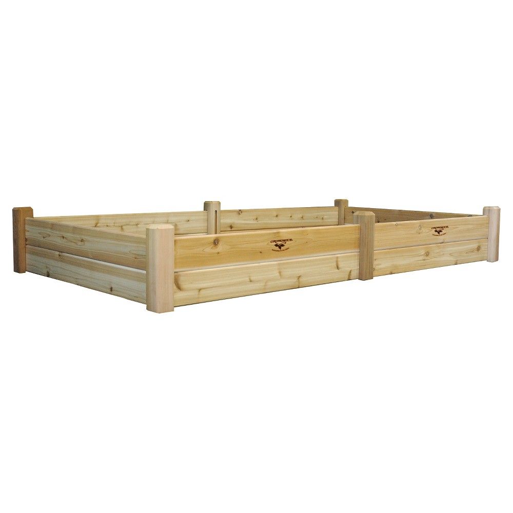 97 x 50"" x 13"" Raised Rectangle Garden Bed - Western Red Cedar - Gronomics, Cedar Unfinished | Target