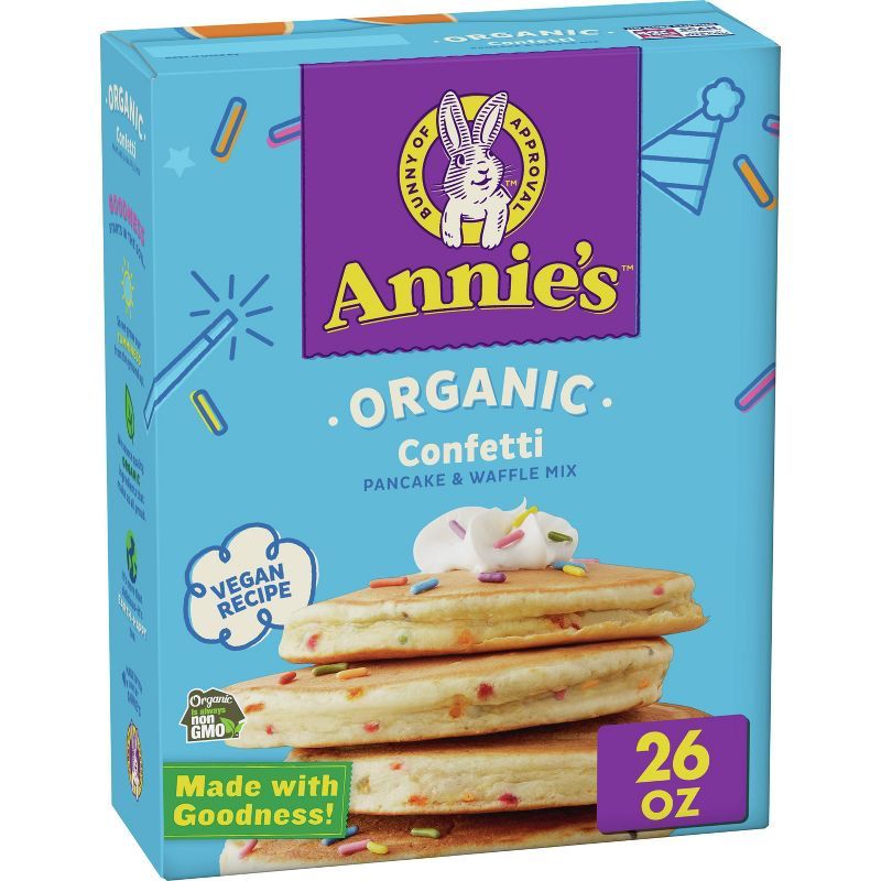 Annie&#39;s Homegrown Birthday Confetti Pancake &#38; Waffle Mix - 26oz | Target