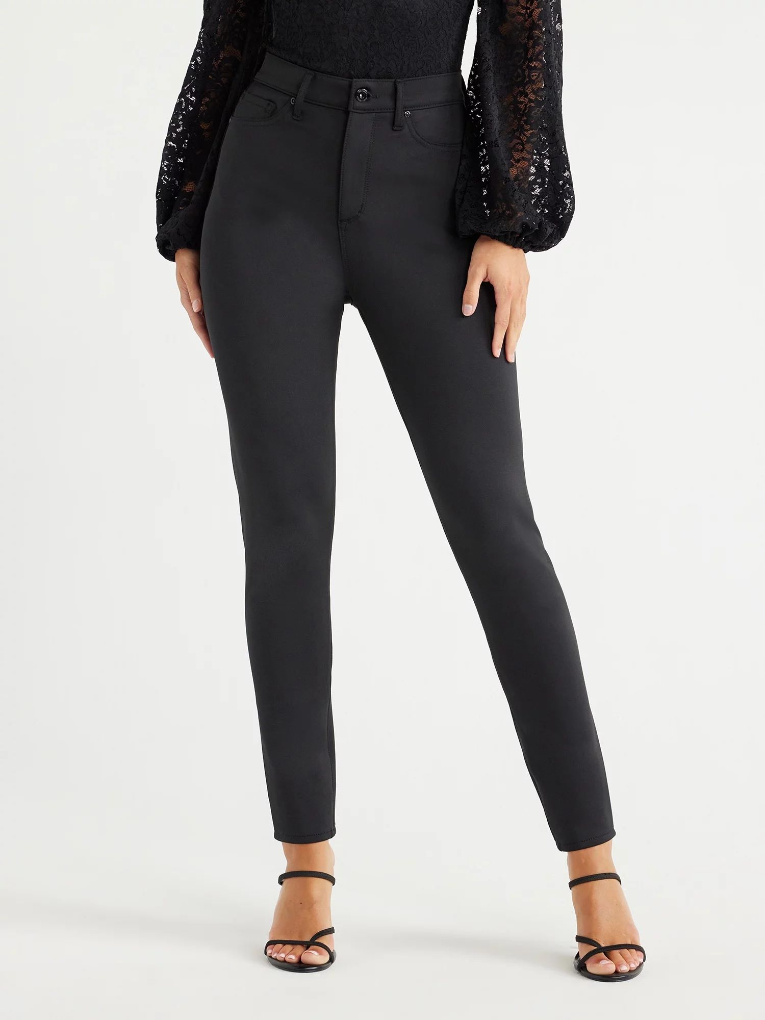Sofia Jeans Women's Scuba Skinny Pants, 27" Inseam, Sizes 2-20 | Walmart (US)