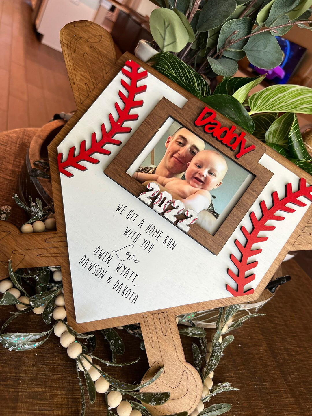 2023Personalized Fathers Day Gift Custom Gift for Dad Gifts for Him RusticBaseball Picture Frame ... | Etsy (US)