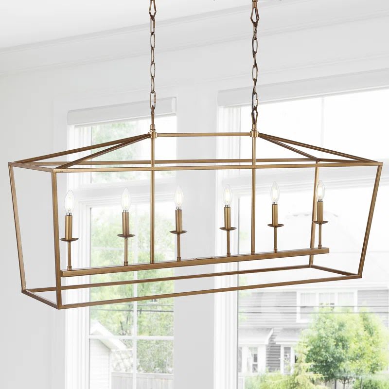 Joree 6 - Light Kitchen Island Linear Pendant | Wayfair North America