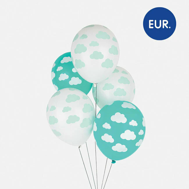 Cloud Print Balloon Bouquet | Ellie and Piper