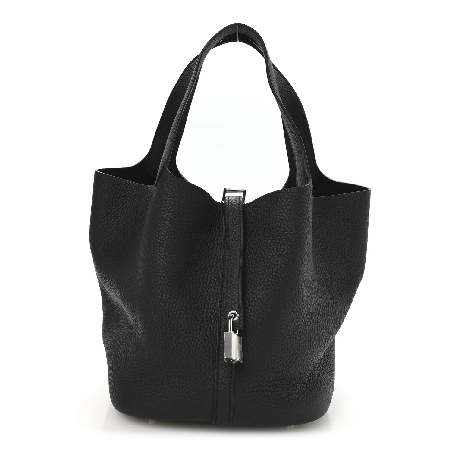Hermes Taurillon Clemence Picotin Lock 22 MM Black 1850605 | FASHIONPHILE (US)