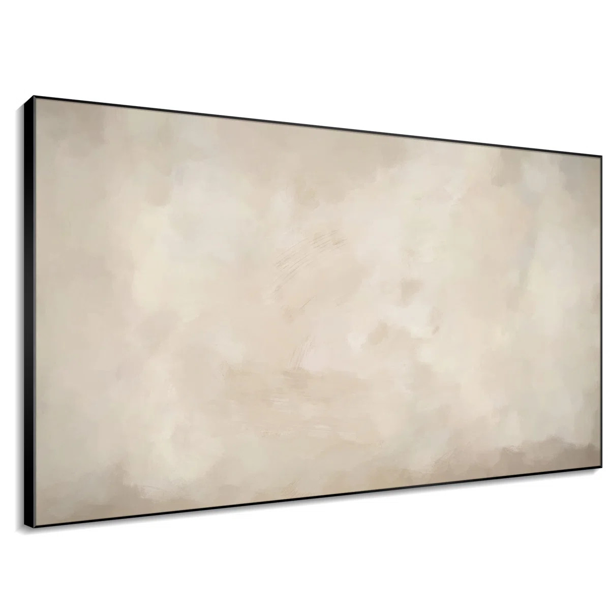 Neutral Abstract Subtle Layered Patterns Illustrations Extra Large Framed Wall Art Print Decor (F... | Wayfair North America