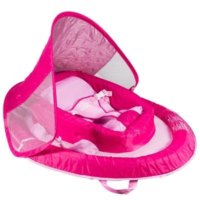 Swimways Inflatable Infant Baby Spring Swimming Pool Float With Canopy, Pink | Target