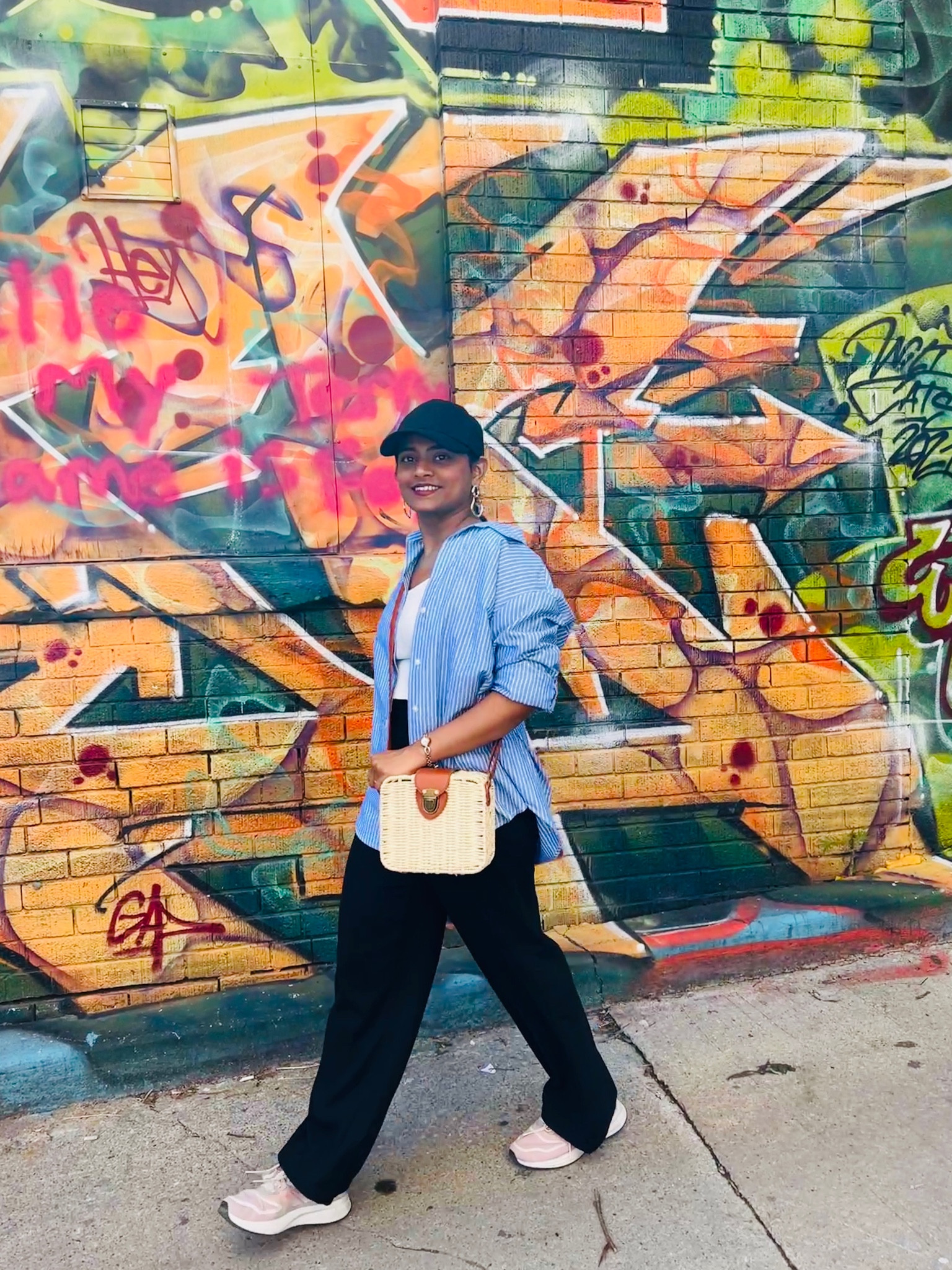 City stroll outfit 🧢 -linking whatever I can. The shirt is from Zara but linking similar ones from H&M. H&M finds | Summer style | Outfit Inspo | Blue shirt outfits 

#LTKstyletip #LTKcanada #LTKsummer