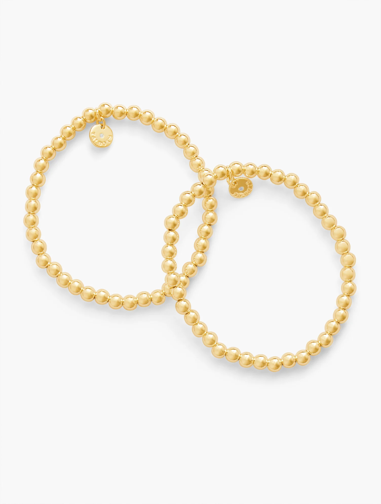 Beaded Stretch Bracelet Set - Gold - 001 Talbots | Talbots