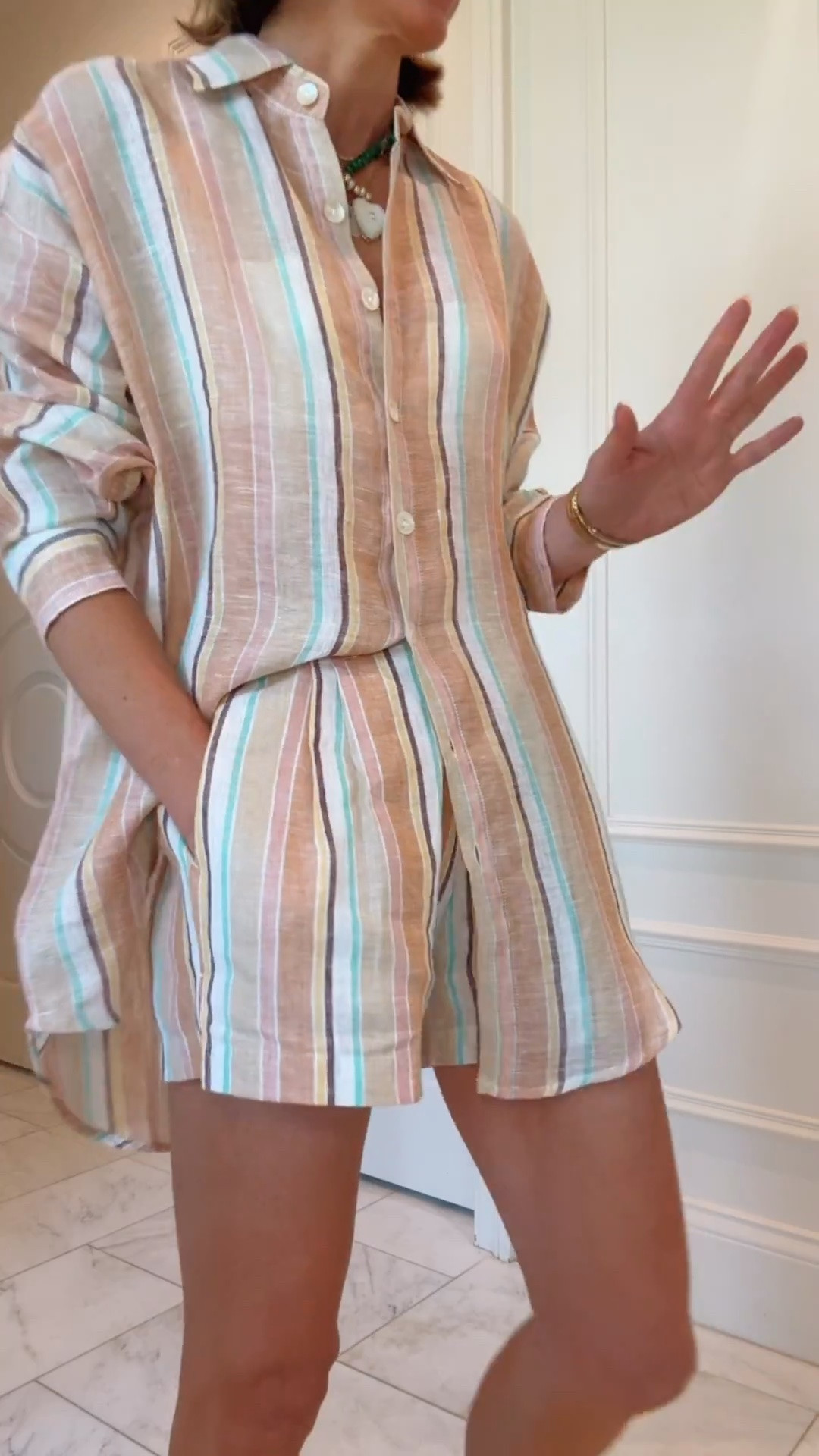 Summer outfit of the day! I love this matching striped set. It comes in so many colors and could easily transition into fall.

#LTKfall #LTKsummer