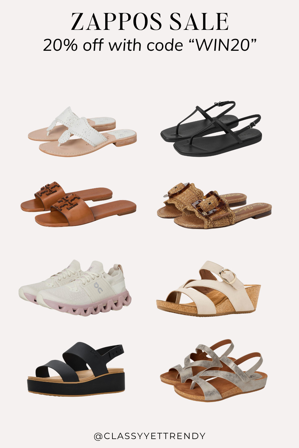 The Zappos Sale ends today 🎉 Get 20% off with code “WIN20” at checkout.

#zappos #wintheday  

 