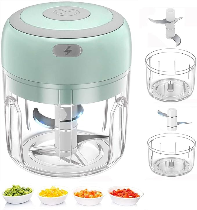 Electric Mini Food Chopper, Rechargable Small Food Processor for Garlic, Puree, Onion, Herb, Vegg... | Amazon (US)