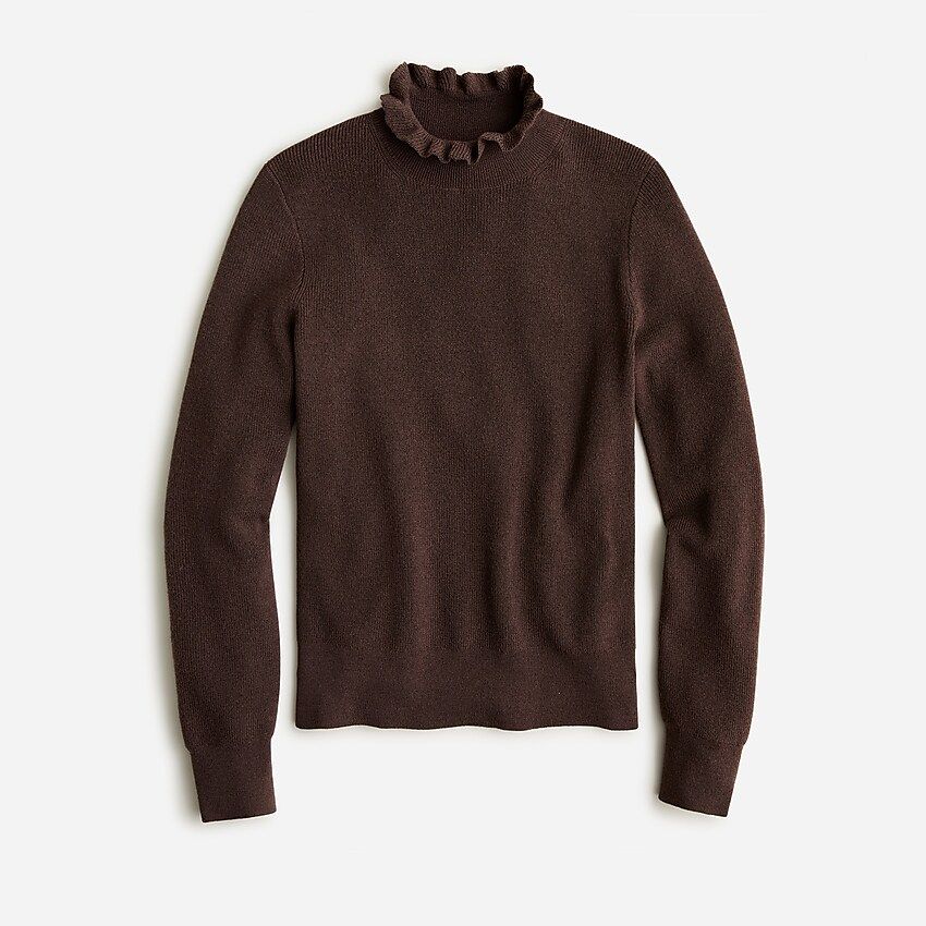 Ruffleneck merino wool sweater | J.Crew US