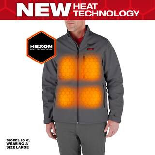 Men's X-Large M12 12-Volt Lithium-Ion Cordless Tough Shell Gray Heated Jacket with (1) 3.0 Ah Bat... | The Home Depot