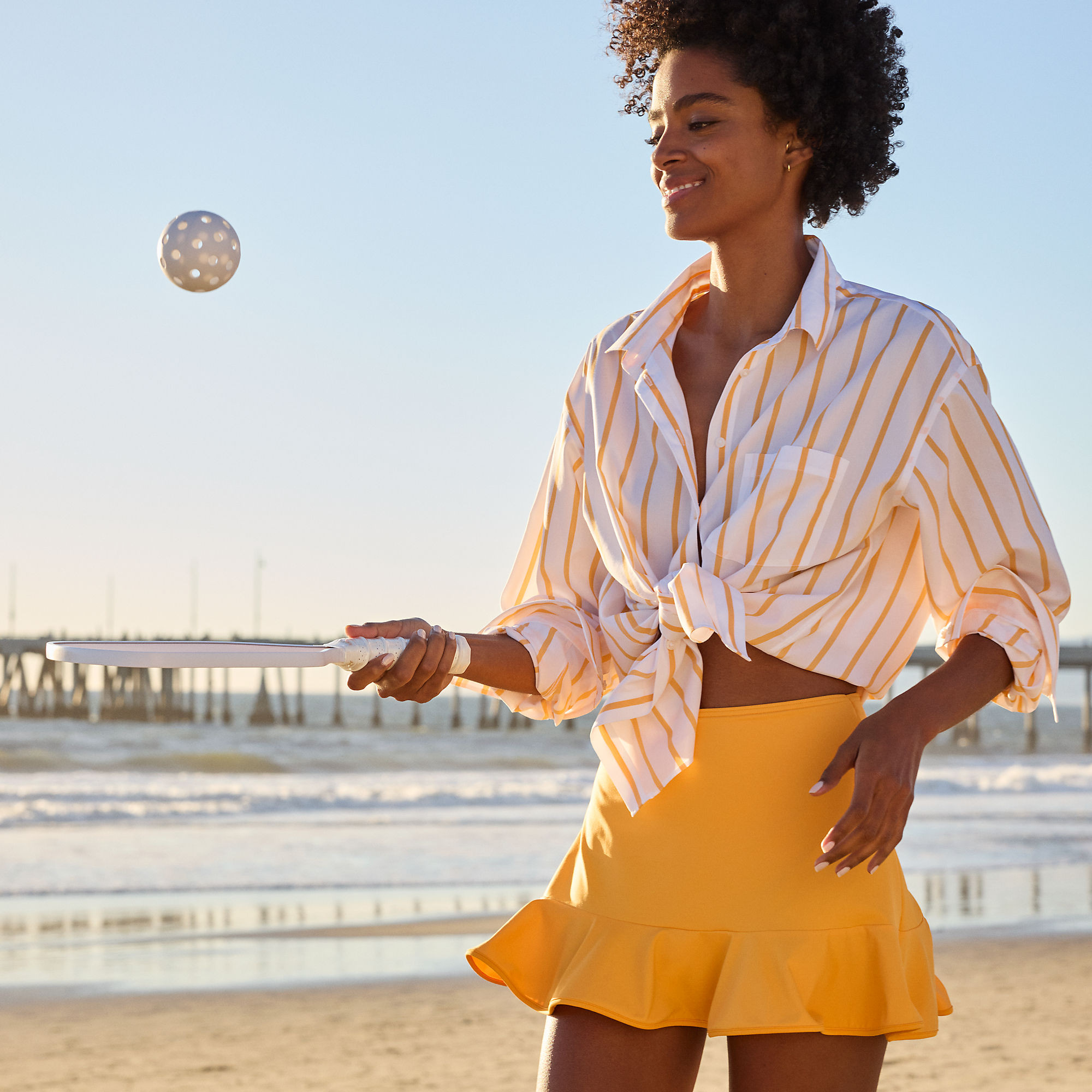 Women's Ruffle Hem Mini Swim Skirt | Lands' End (US)