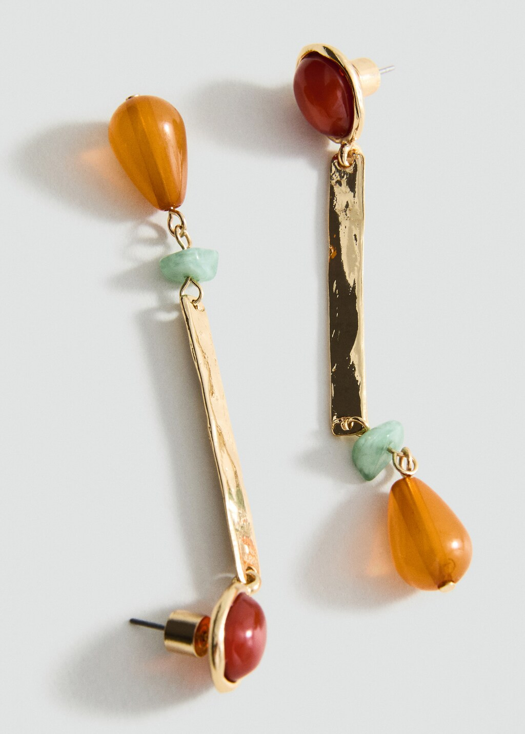 Long combined bead earrings | Mango (US/MX/AU)