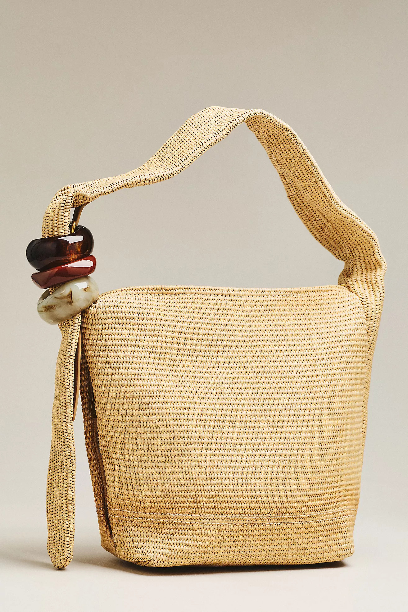 Dolce Vita Kalen Raffia Beaded Slouchy Bag | Anthropologie (US)