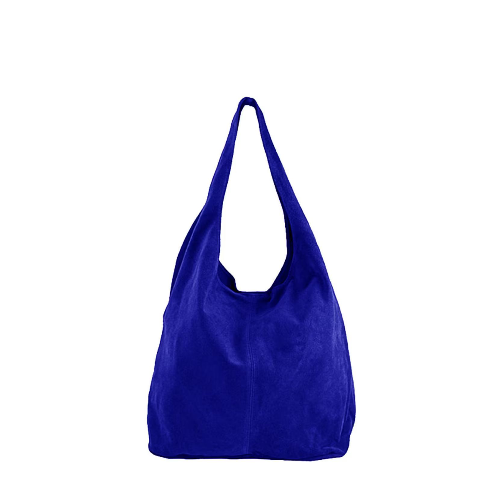 Electric Blue Suede Leather Hobo Bag | Slouch Handbag | Etsy (UK)