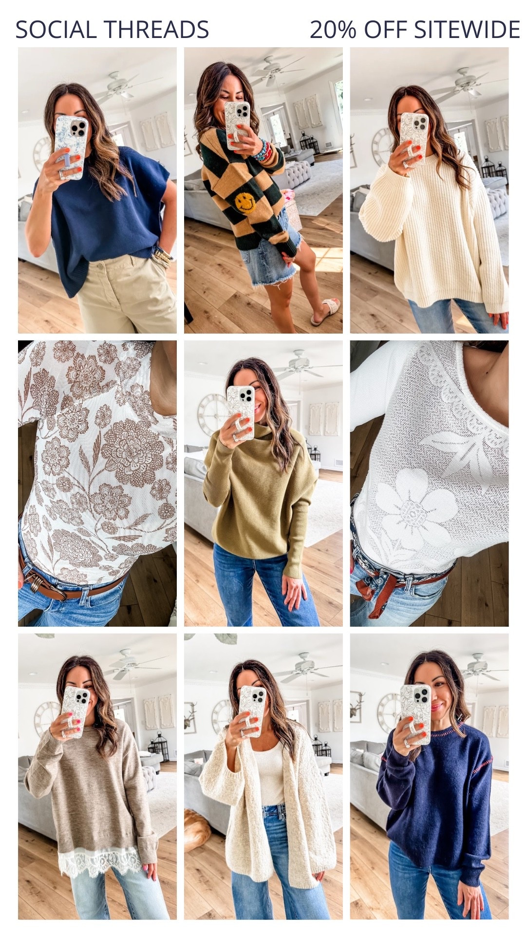 20% off sitewide at Social Threads. Wearing small in all.

#LTKOver40 #LTKSaleAlert #LTKPetite