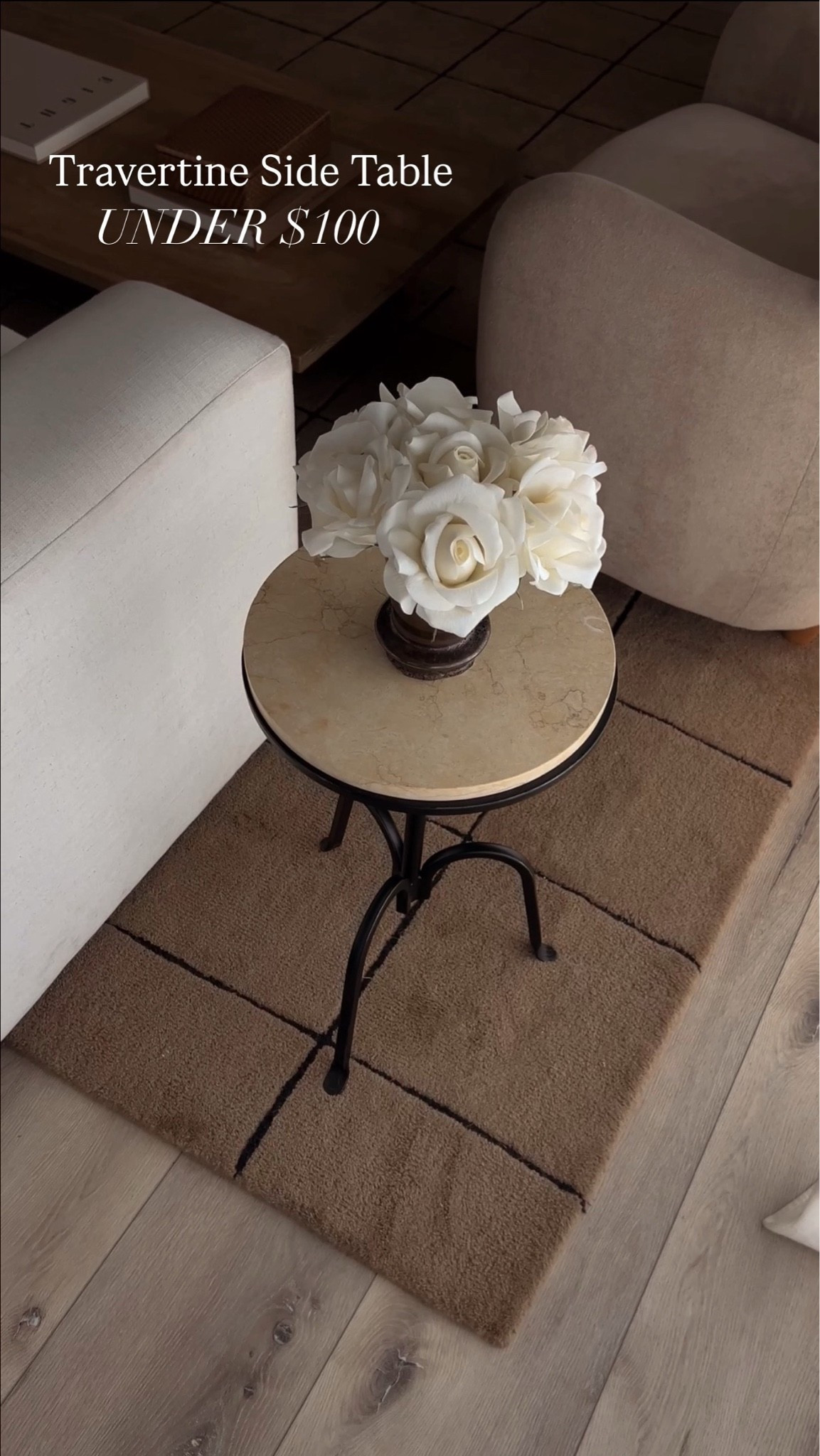 Vintage Inspired Travertine Side Table UNDER $100 😍

#LTKHome