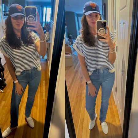 Friday night fit to watch the Knicks in 6 🏀 I got these slim Levis that give me that skinny jean feel without as much of a tapered ankle- good alternative for the girlies who don’t like the baggier look. 👖 #levis #casualoutfit

#LTKOver40 #LTKFindsUnder100 #LTKStyleTip