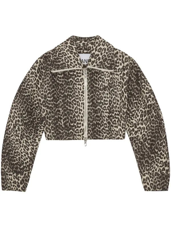 GANNI leopard-print Jacket | White | FARFETCH | Farfetch Global