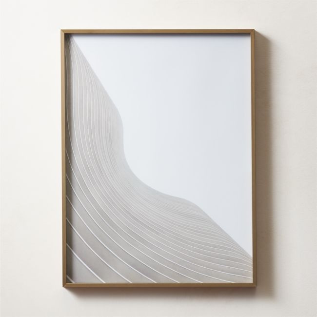 CB2 gallery brass picture frame 18x24