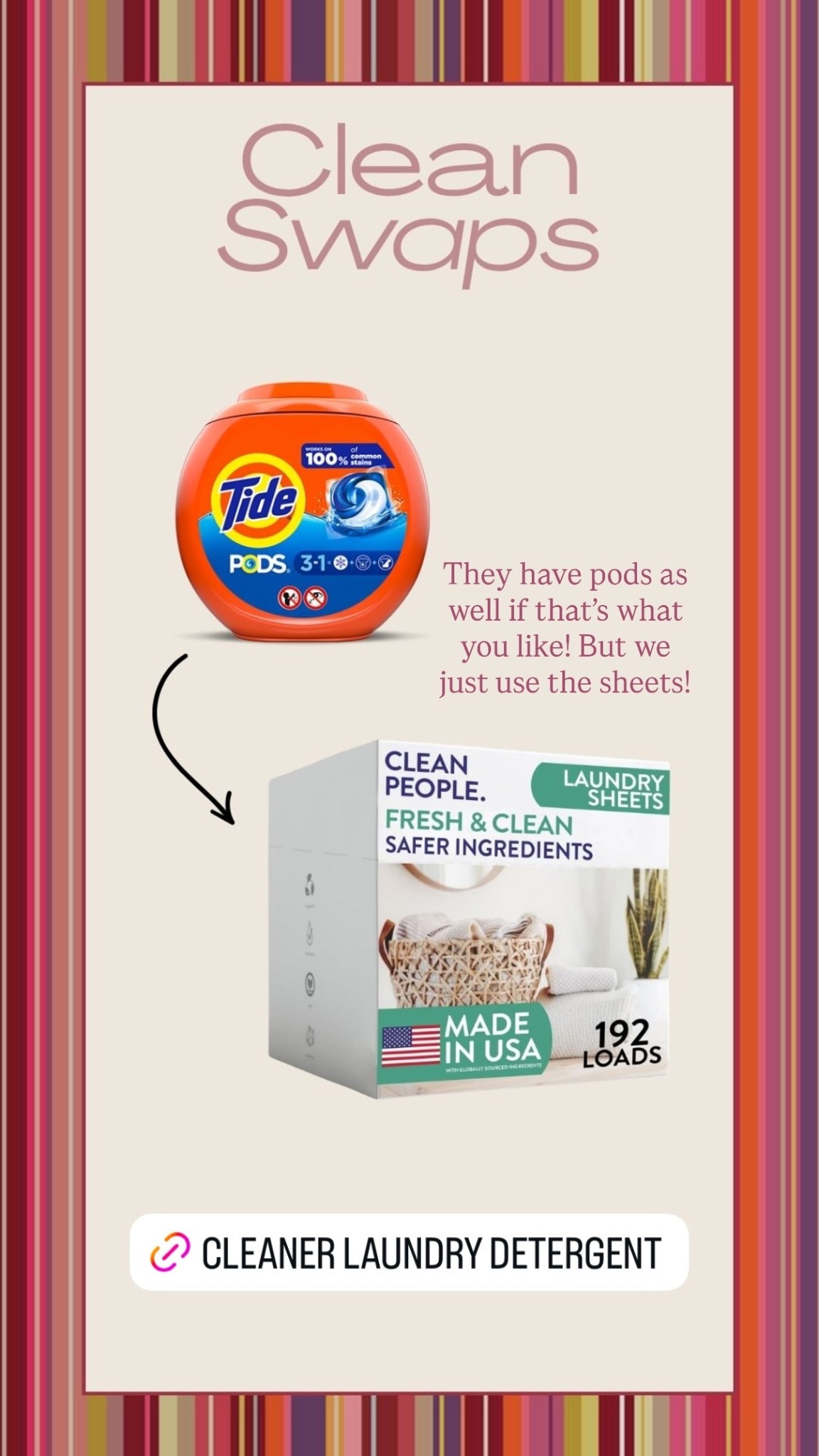 They have pods as well if that’s what you like! But we just use the sheets!

#LTKmomlife #LTKHome #LTKselfcare