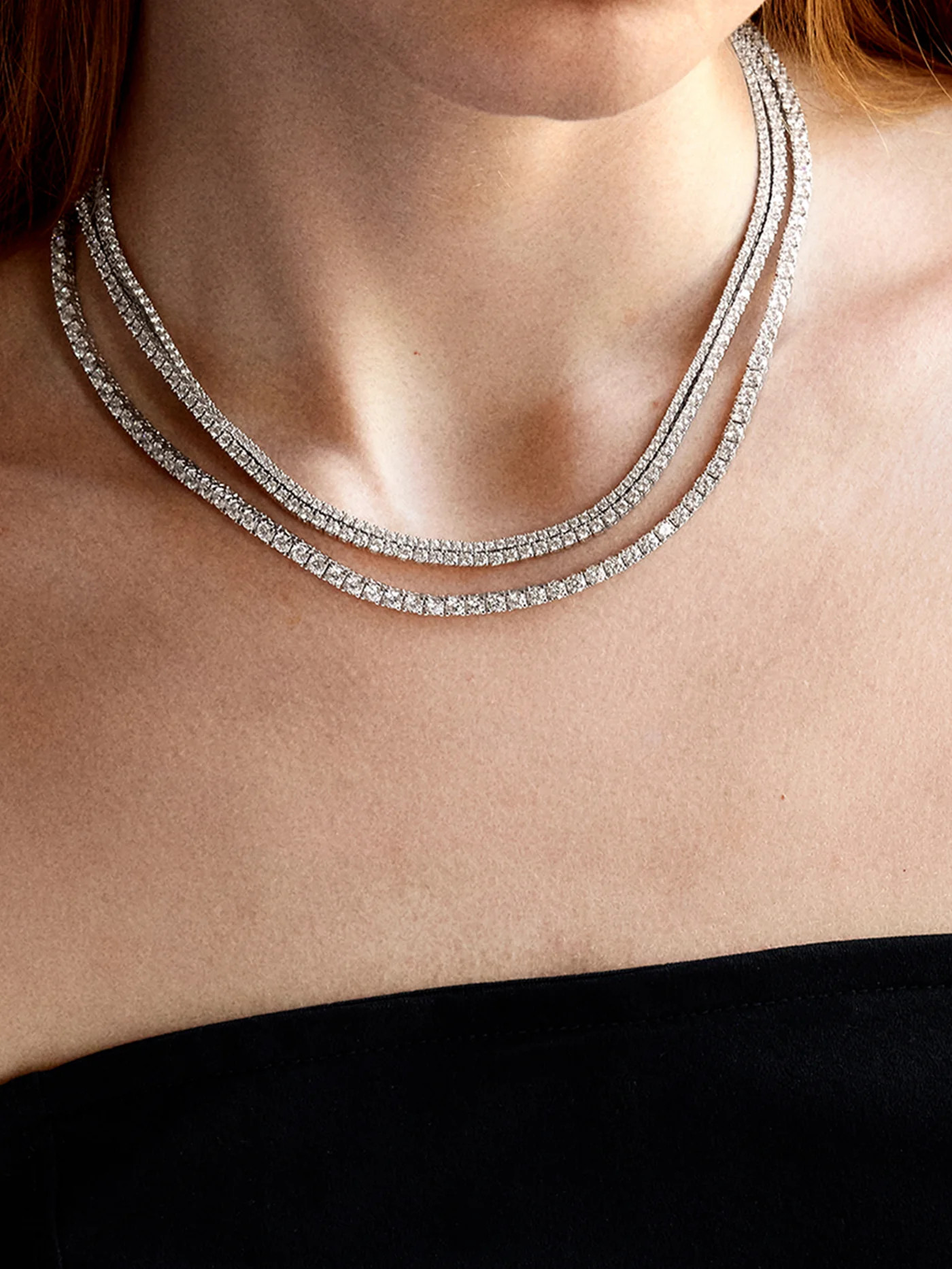 Billie Sterling Silver Tennis Necklace - Sterling Silver | BaubleBar