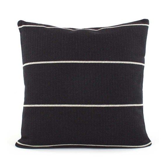 Black Pillow, Black Pillow Cover, 18x18, 20x20, 22x22, 24x24 Black Throw Pillow, Black Cushion, Acce | Etsy (US)