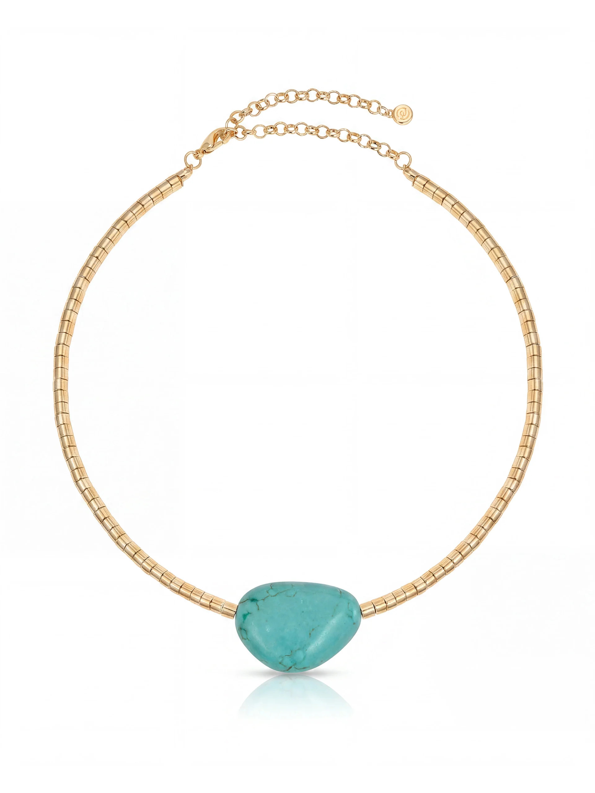 Beaded Turquoise Nugget Necklace | Ettika