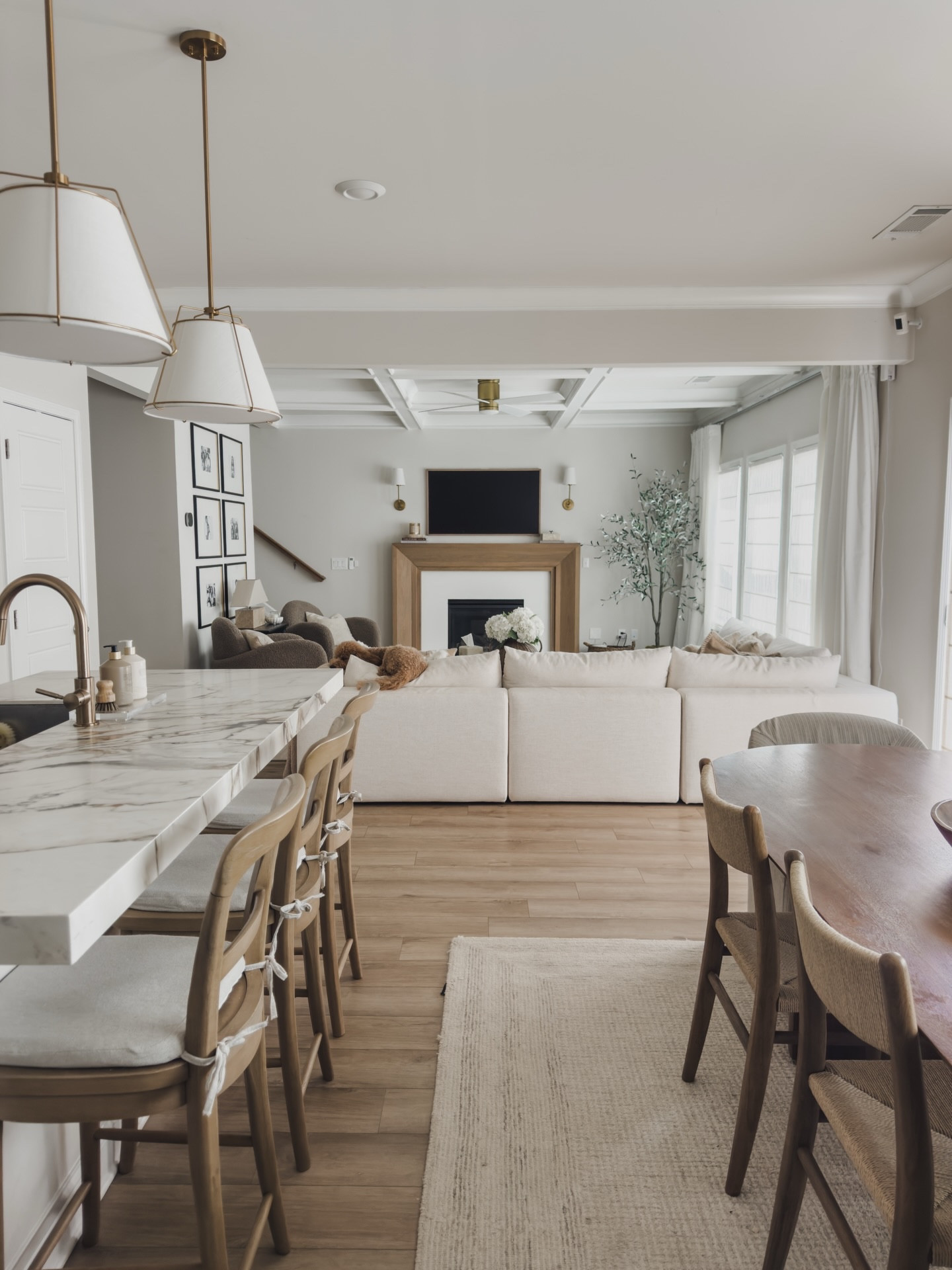 A clean house, hallelujah 🫶🏼 All the light and airy spring home inspiration. With an open concept living area — everything has to flow. My main decor tip: keep the color tone consistent. I love all of the creamy whites, warm wood tones and black furniture accents to ground the space. 

Home finds, furniture finds, wayfair furniture, dining room, living room, castlery, world market, Amazon home, shop the look! 

#LTKHome #LTKSaleAlert