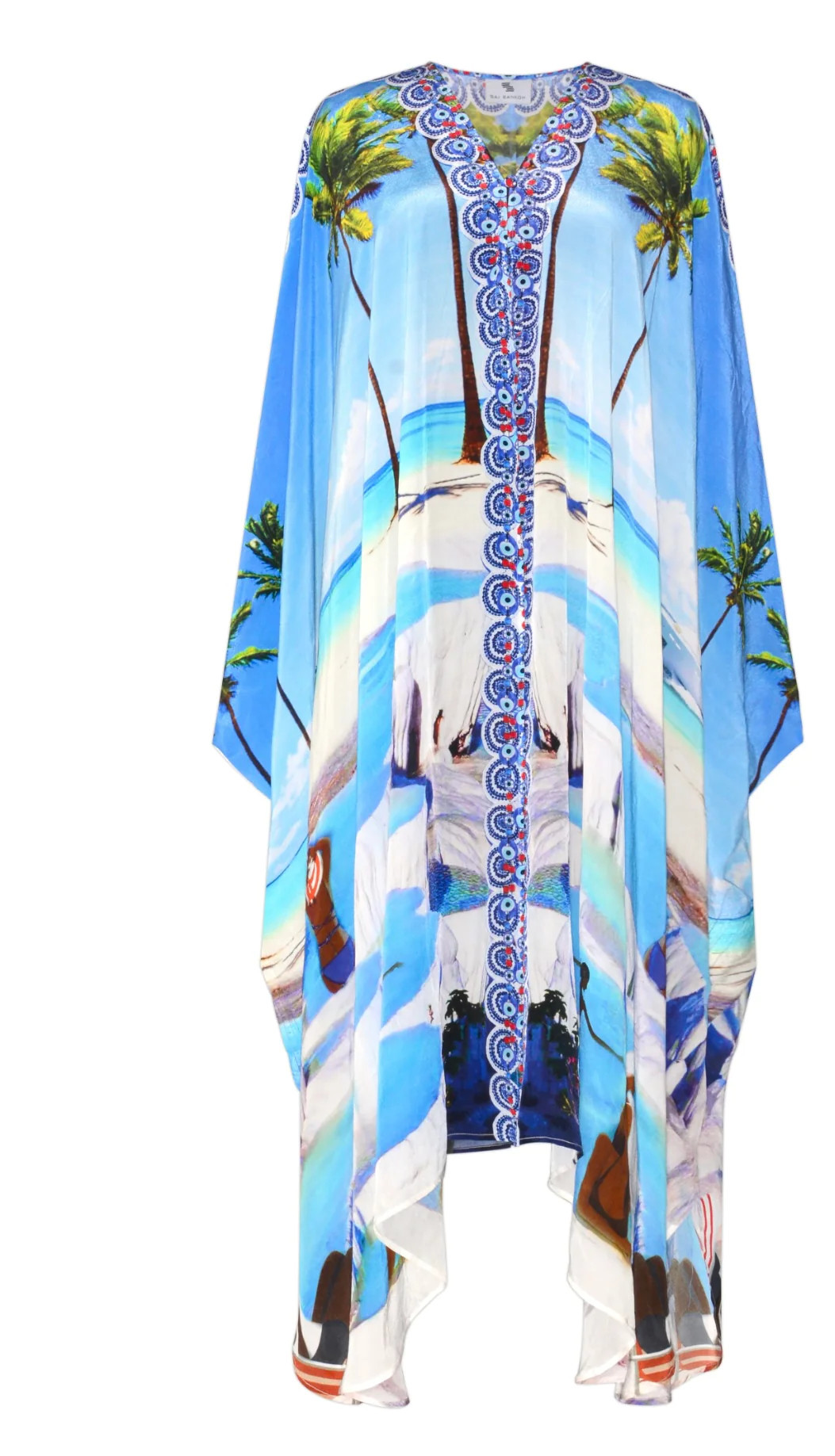 Sai Sankoh Alanya Printed  Goddess Kaftan (As Spied on Ashanti) | Fashion Bomb