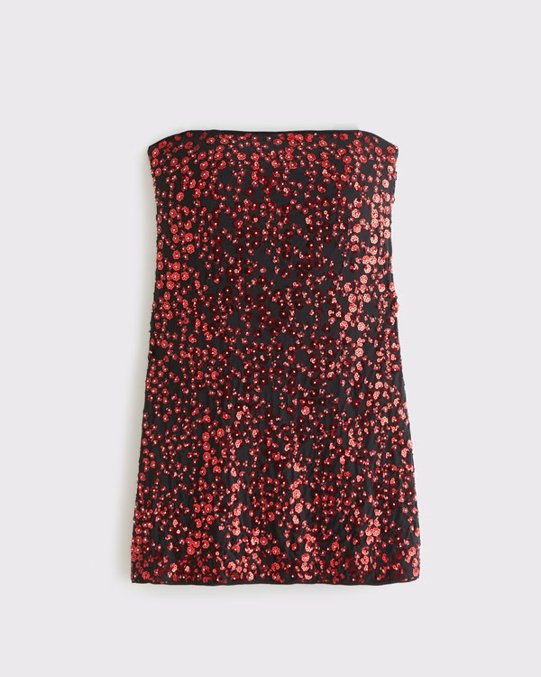 Women's The A&F Scarlett Strapless Sequin Skort | Women's Party Collection | Abercrombie.com | Abercrombie & Fitch (US)