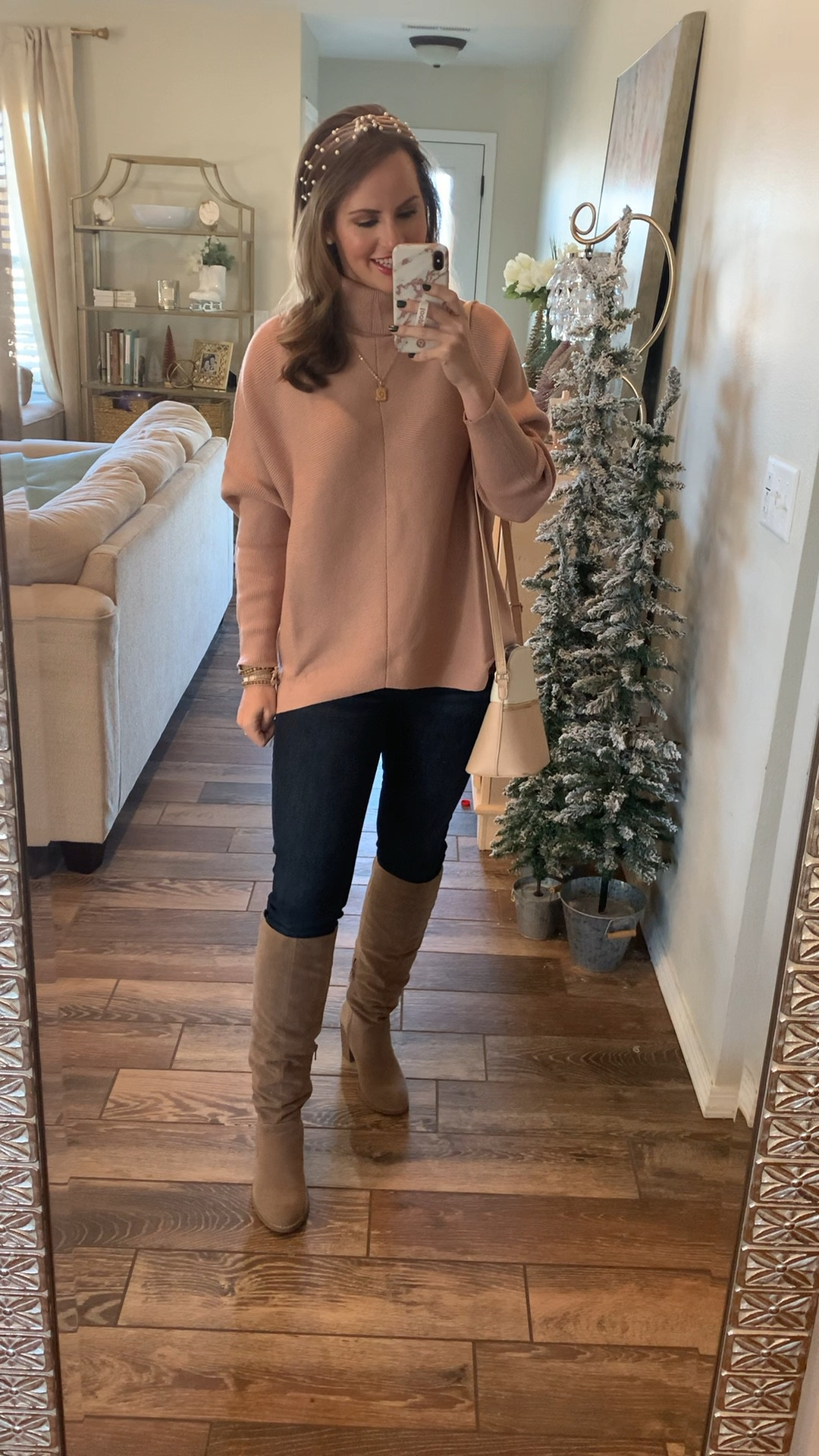 Fall outfit — bestselling turtleneck sweater, pull on jeans and knee high boots.

Christmas tree, set of 3 Christmas trees, Walmart home find, Amazon fashion finds, Target style, Pearl headband, dark jean, denim 

#LTKHoliday #LTKVideo #LTKStyleTip
