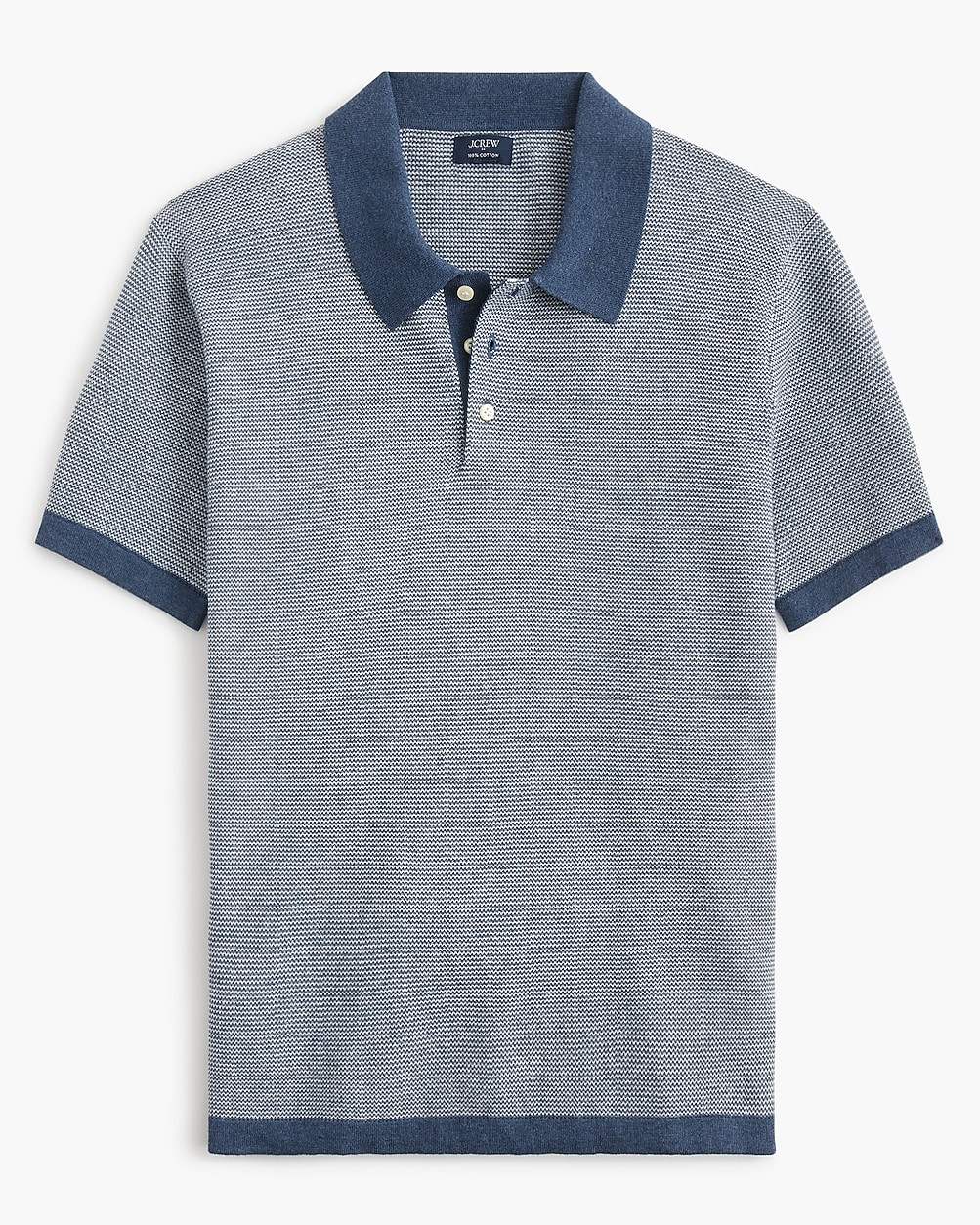 Textured cotton sweater-polo | J.Crew Factory